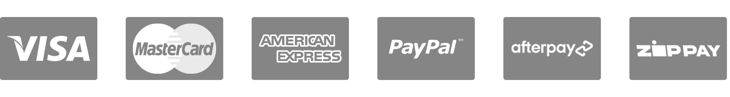 visa, mastercard, american express, paypal, afterpay, zippay