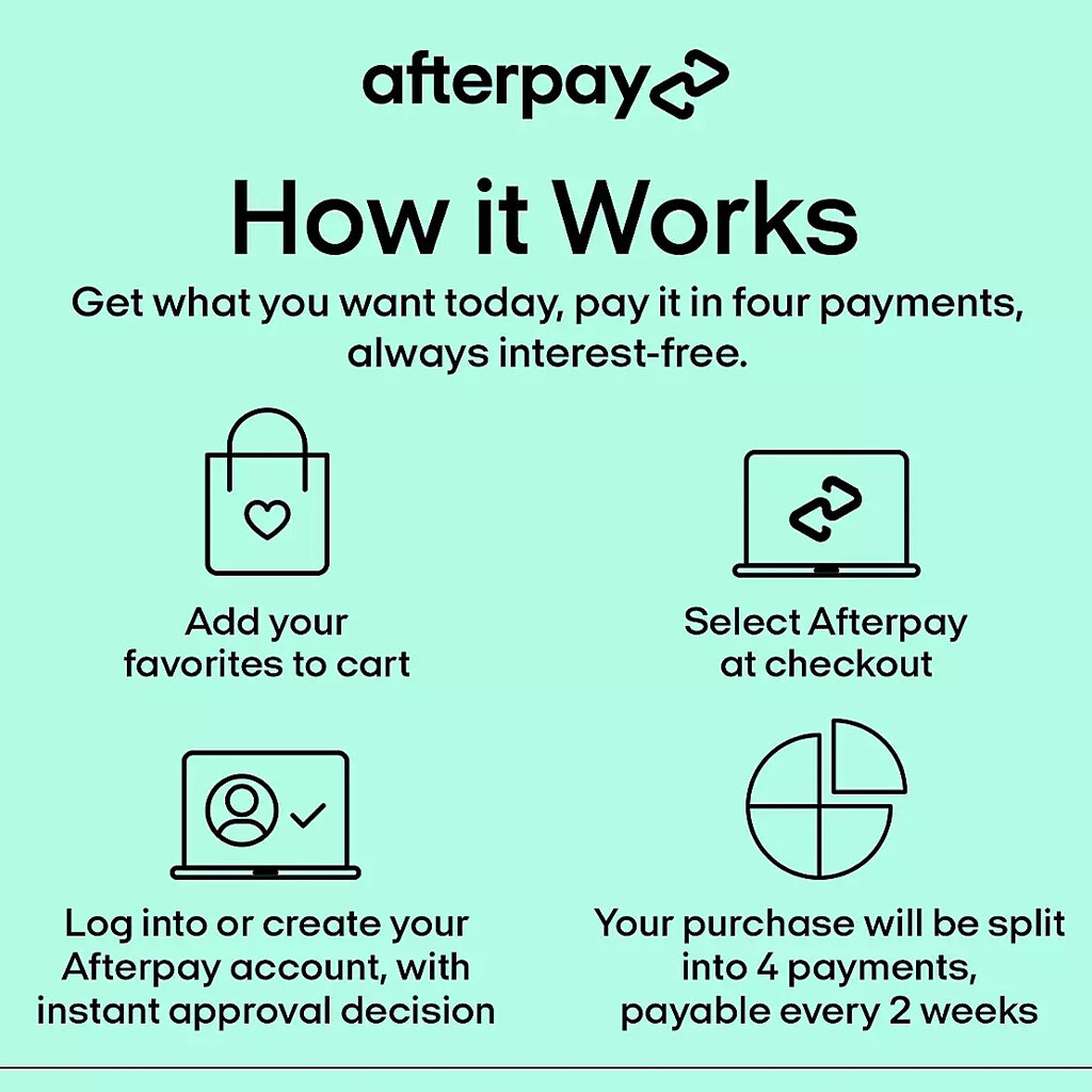 now accepting afterpay