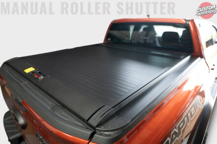 Black Venom Electric Roller Shutter + 3x Cross Bars to suit Next Gen Ford Ranger 2022-2024