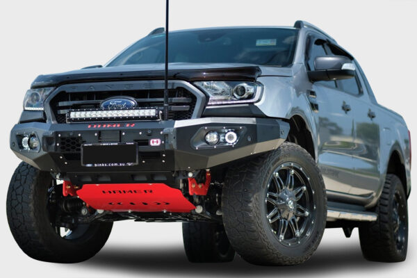 Each ute has a rear step bumper, but the Ranger also has side steps for easier tray access with the tailgate lowered. There’s a drop-in bedliner insert for the Ranger, removeable marine-grade carpet in the HiLux and a spray-in liner for the Amarok.