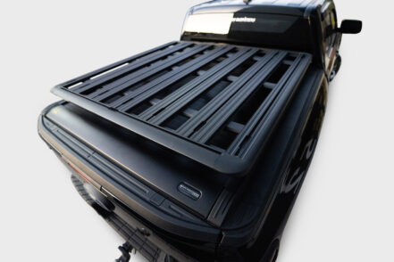 Black Venom Electric Roller Shutter + Rhino Tub Rack Platform to suit Next Gen Ford Ranger 2022-2024