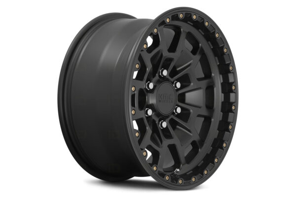 KMC Summit KM718 Satin Black w/grey tint 17x9 6x139.7 +20 Offset Wheels (Each) - Image 4
