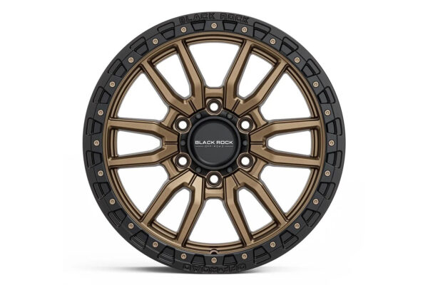 Black Rock Rambler Dark Bronze with Black Ring 17x9 6/139.7 (Each) - Image 3