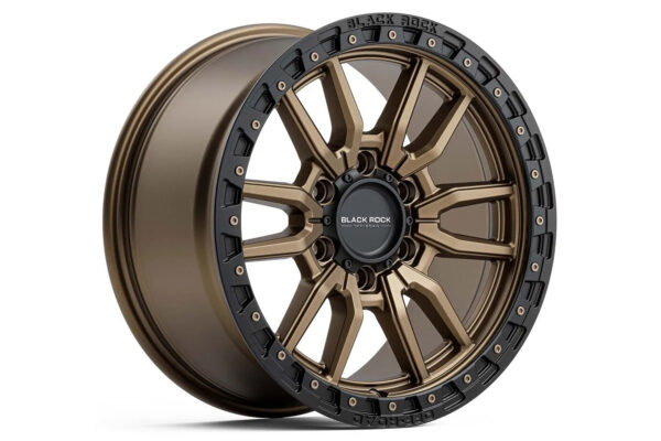 Black Rock Rambler Dark Bronze with Black Ring 17x9 6/139.7 (Each)