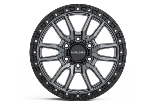 Black Rock Rambler Dark Grey with Black Ring 17x9 6/139.7 (Each) - Image 3