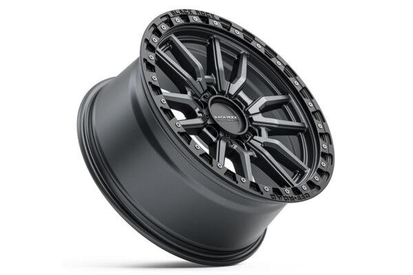 Black Rock Rambler Dark Grey with Black Ring 17x9 6/139.7 (Each) - Image 4