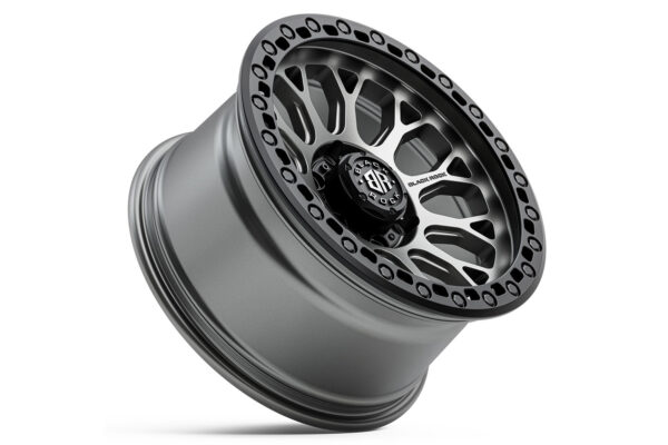 Black Rock Spider Gunmetal Grey with Black Ring 17x9 6/139.7 (Each) - Image 4